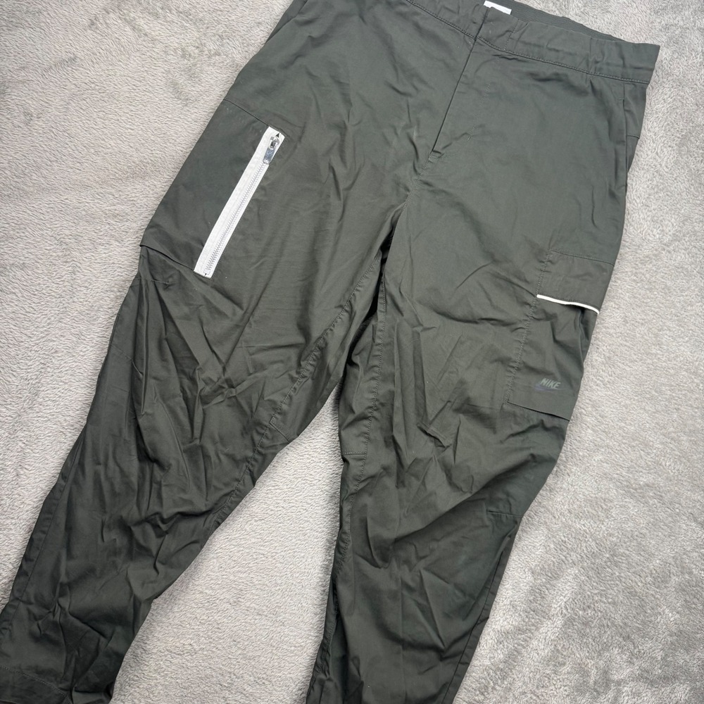 Nike Cargo Pants Mens 34 Olive Green Excellent Tapered Utility DD7034-355
